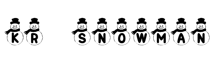 KR Snowman Font