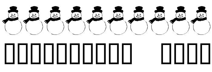 KR Snowman Шрифта ДРУГИЕ символов
