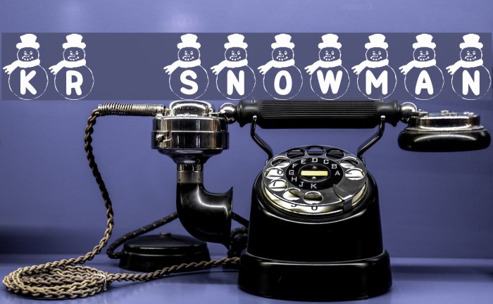 KR Snowman Font examples
