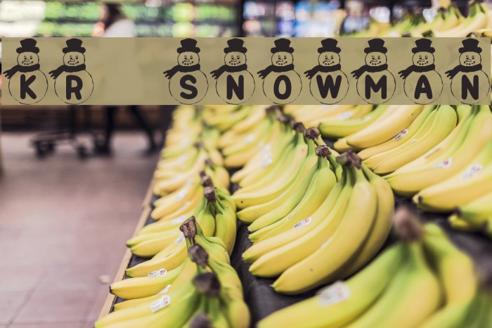 KR Snowman Font examples