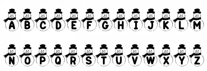 KR Snowman フォント 大文字