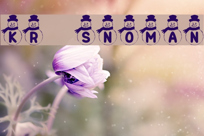 KR Snowman Шрифта examples