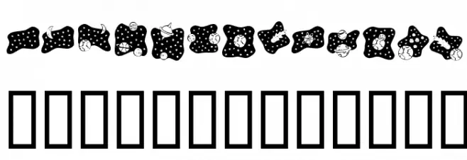KR Space Dings Font UPPERCASE