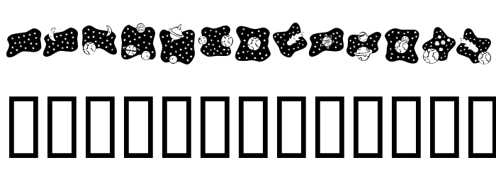 KR Space Dings Font LOWERCASE