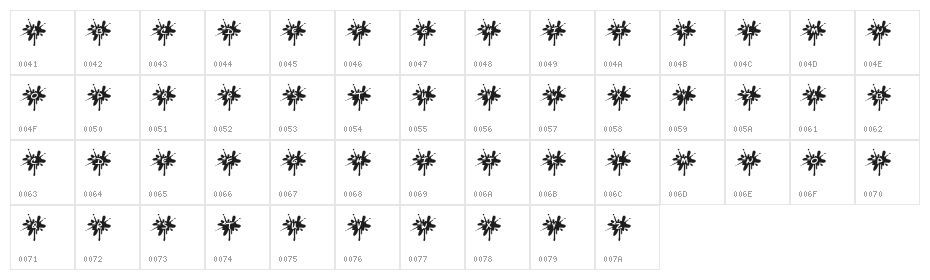 KR Squished Mosquito Character Map