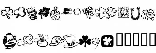 KR St Patricks Day Dings Font OTHER CHARS