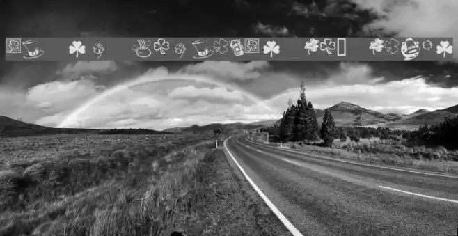 KR St Patricks Day Dings Font examples