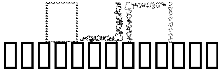 KR St Patricks Frames Font LOWERCASE