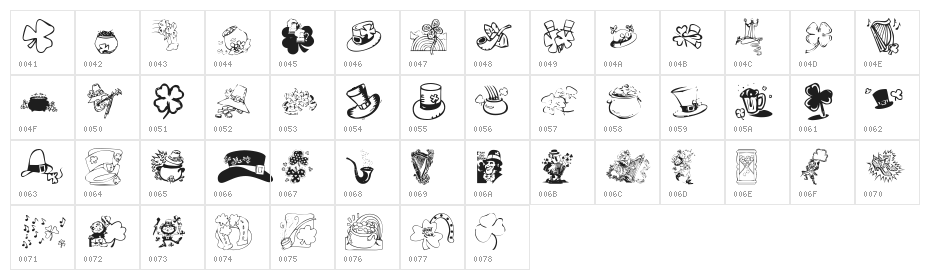 KR St Pat's 2003 Character Map