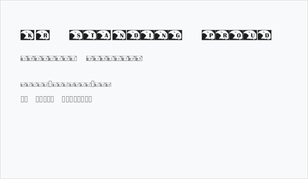 KR Standing Proud Business Card