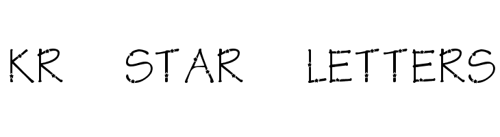 KR Star Letters Font