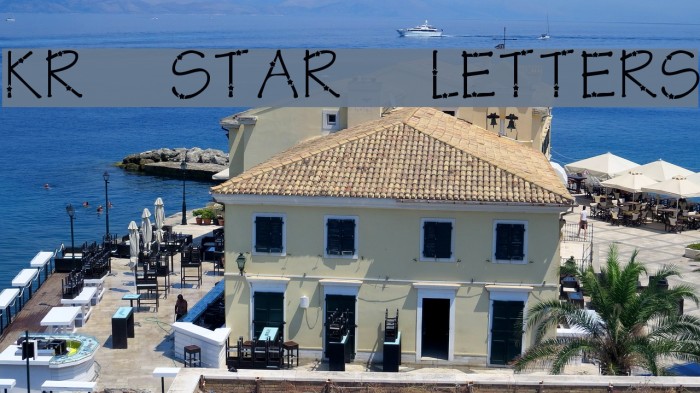 KR Star Letters Font examples