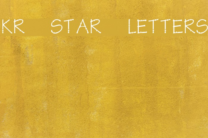 KR Star Letters Font examples