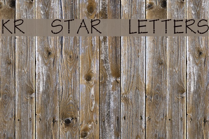 KR Star Letters Font examples