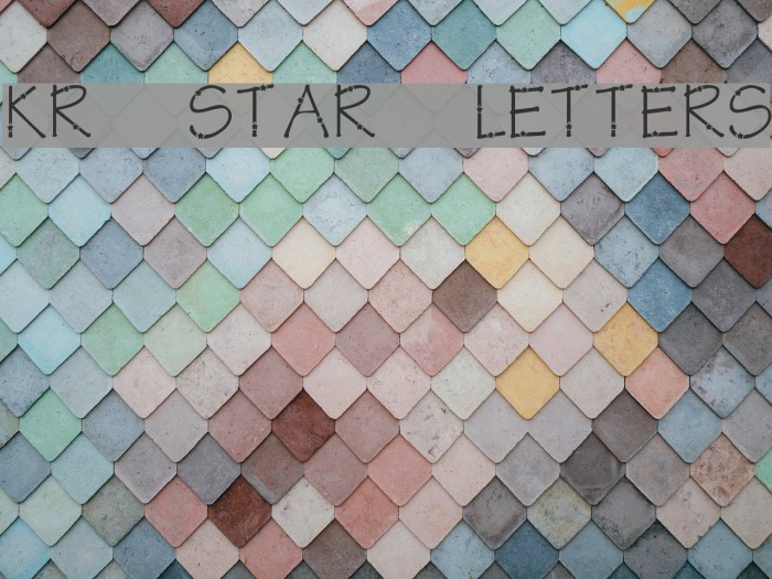 KR Star Letters Font examples
