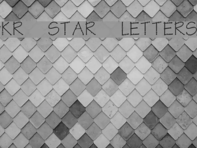 KR Star Letters Fuentes examples