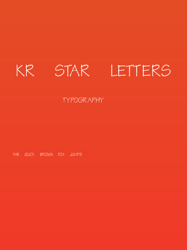 KR Star Letters Poster