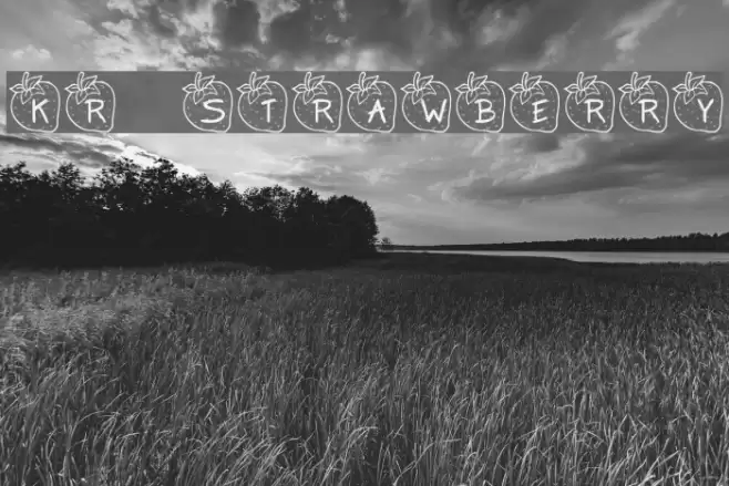 KR Strawberry Font examples