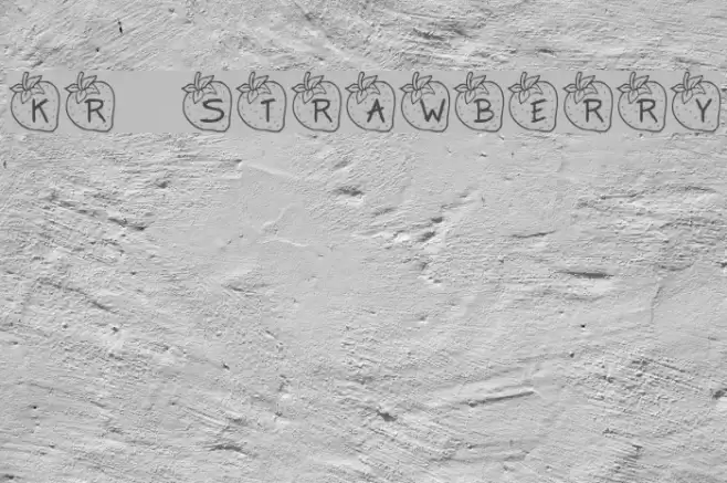 KR Strawberry Font examples