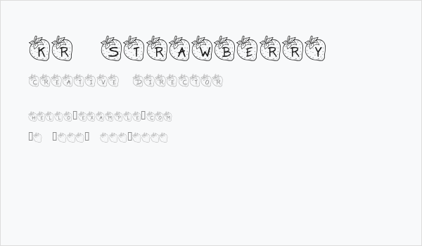 KR Strawberry Business Card