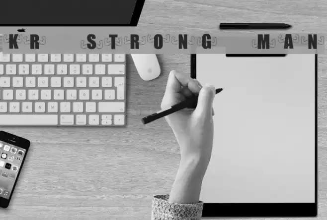 KR Strong Man Font examples