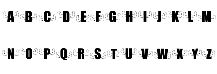 KR Strong Man Font LOWERCASE