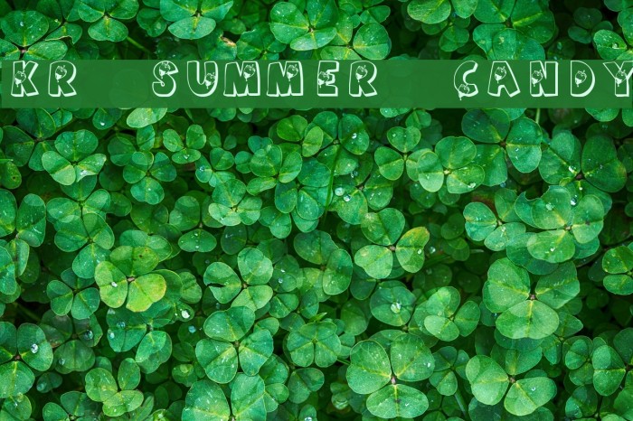 KR Summer Candy Font examples