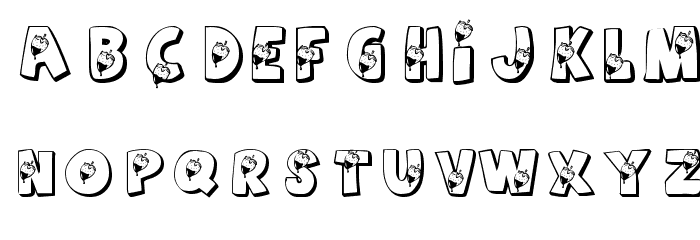 KR Summer Candy Font LOWERCASE