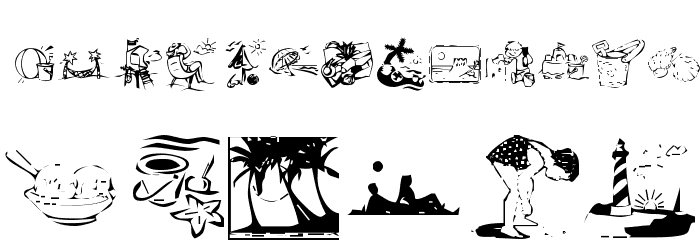 KR Summer Vacation 2002 Font LOWERCASE