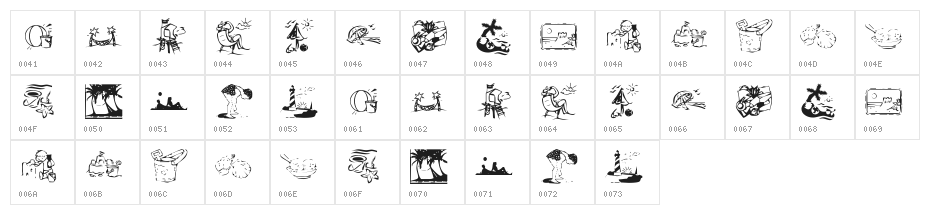 KR Summer Vacation 2002 Character Map