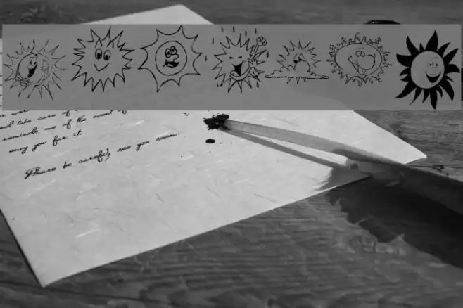 KR Sun Dings Font examples