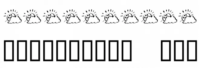 KR Sunny Days Font OTHER CHARS