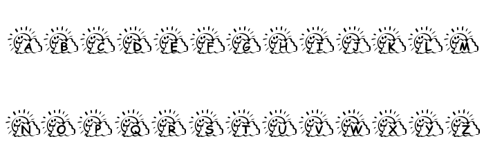 KR Sunny Days Font LOWERCASE