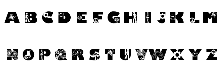 KR Super 70's Font LOWERCASE