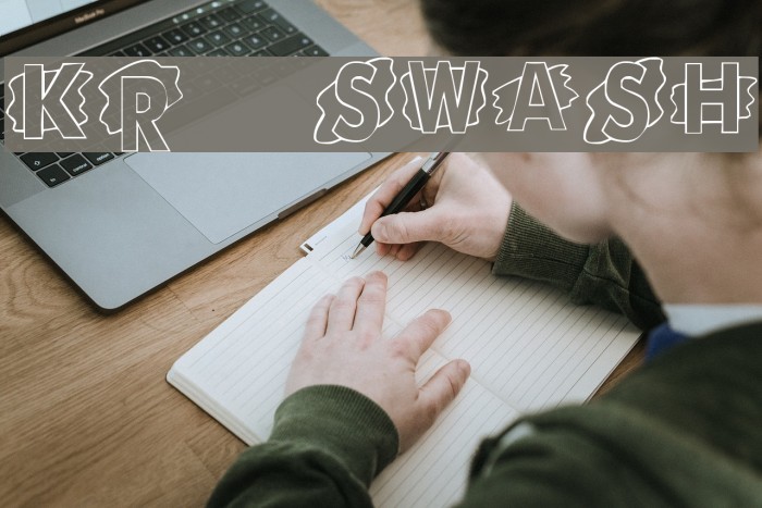 KR Swash Font examples
