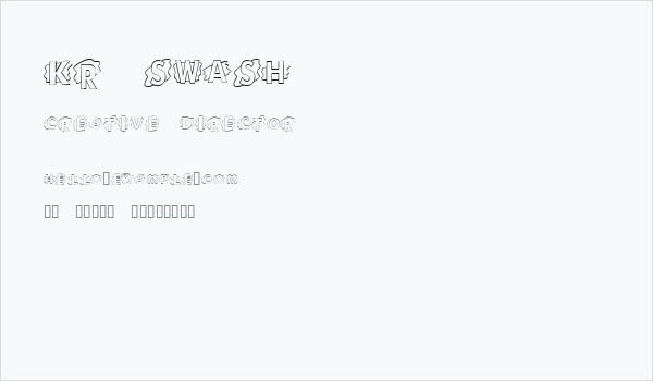 KR Swash Business Card