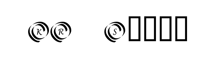 KR Swirl Font