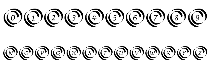 KR Swirl Schriftart Anderer Schreiben