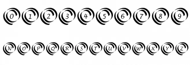 KR Swirl Schriftart Anderer Schreiben