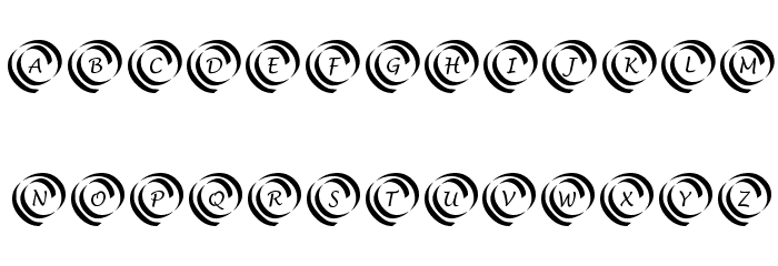 KR Swirl Schriftart Kleinbuchstaben