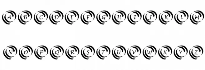 KR Swirl 字体 大写
