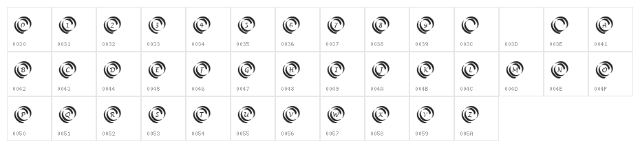 KR Swirl Character Map