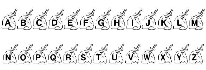 KR Sword In The Stone Font LOWERCASE