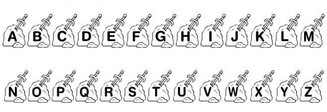 KR Sword In The Stone Schriftart Groß