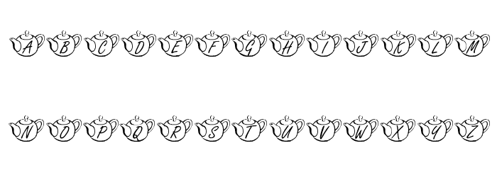 KR Tea Time Font LOWERCASE