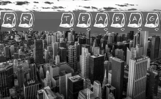 KR Teabag Font examples