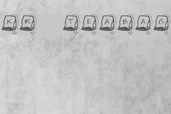 KR Teabag Font examples