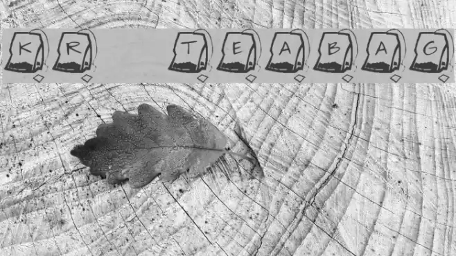 KR Teabag Fonte examples