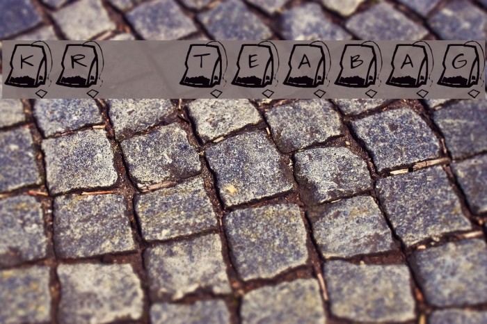 KR Teabag Font examples