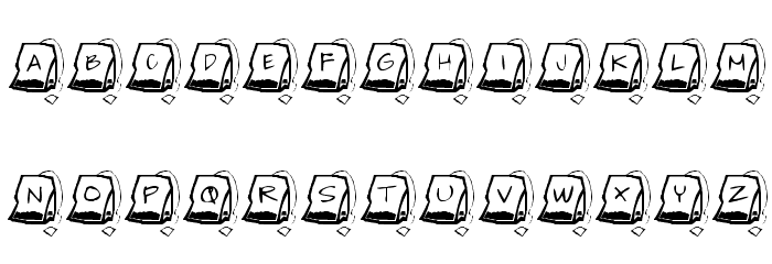 KR Teabag Font LOWERCASE